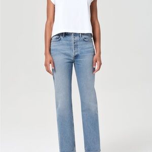 Agolde Light Blue Straight Leg Jeans